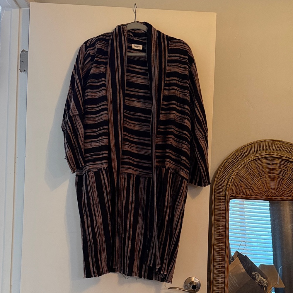 Striped Black and Tan Cardigan